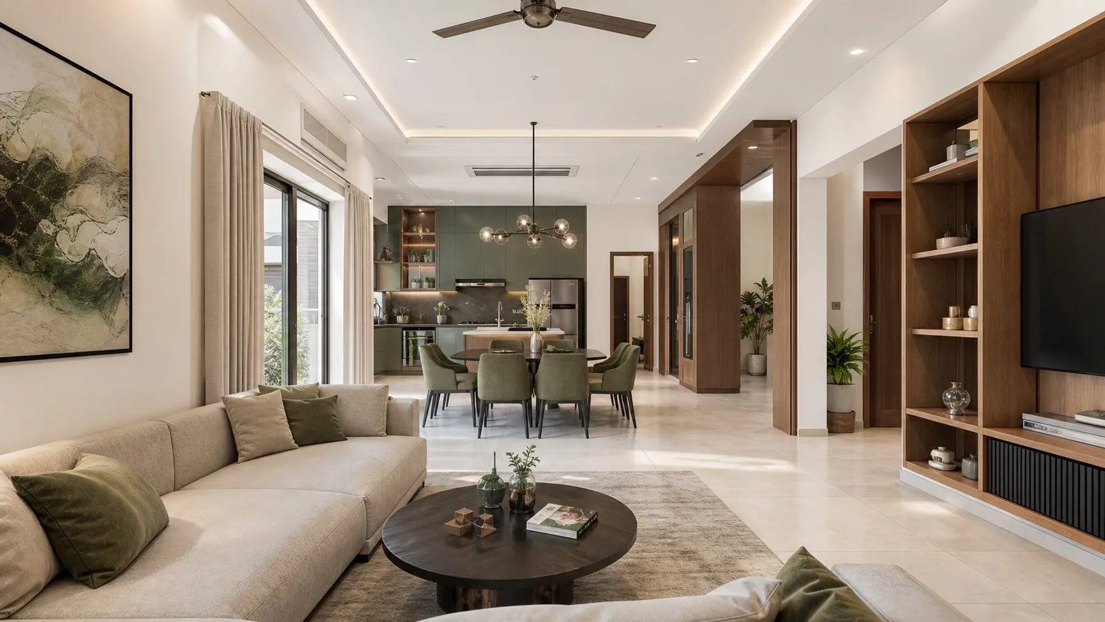 Interior concept for a Johar Town Lahore project, illustrative
