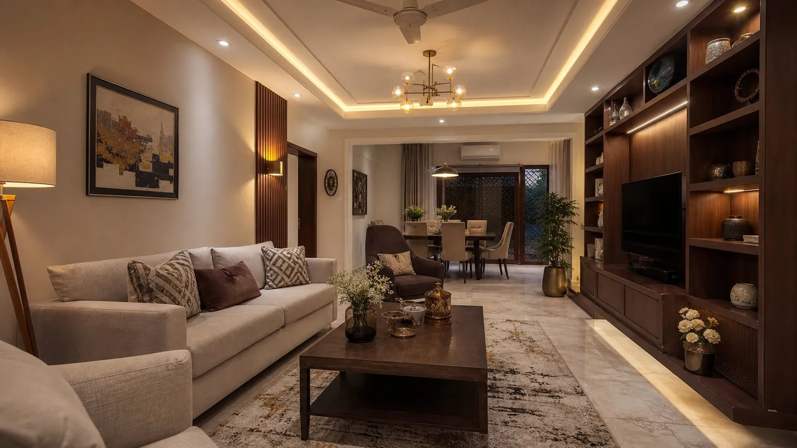 Interior concept for a Wapda Town Lahore project, illustrative