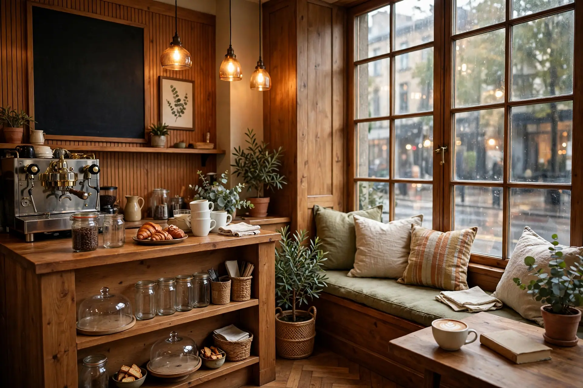 Warm Woodex living room interior