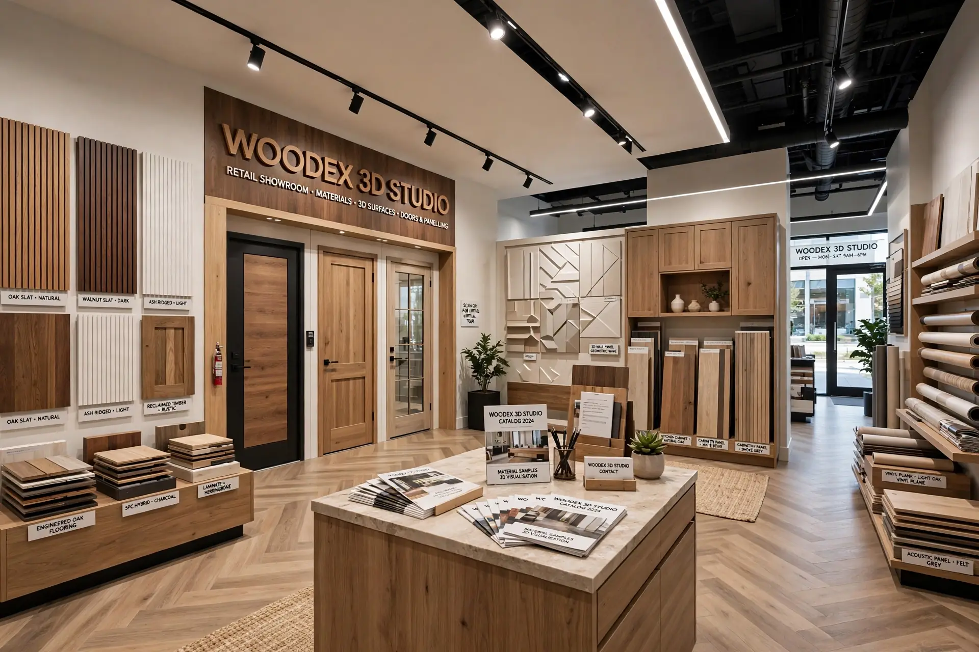 Retail showroom interior visualization study